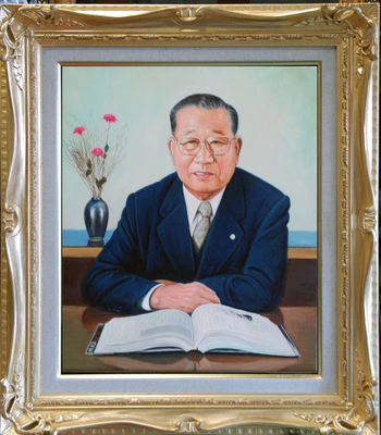 北関東綜合警備保障株式会社創業者　青木忠三氏の肖像