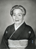 白黒遺影肖像画のご注文は栃木県大田原市の「肖像画の益子」へ